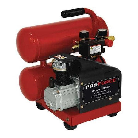 Proforce VSF1080421 - Twin Stack Air Compressor,4 gal.,125 psi