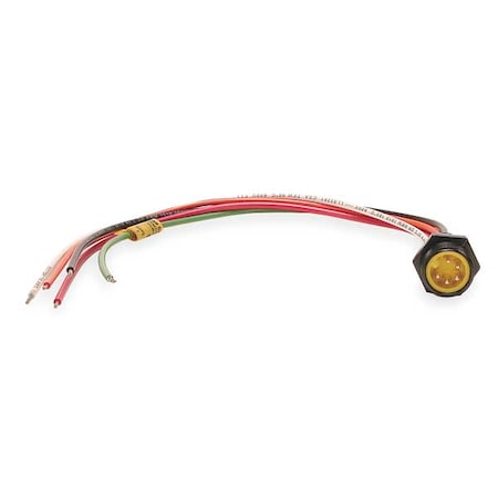 Brad Harrison 1R5006A20A120 - External Thread Receptacle,5,Male,16 AWG