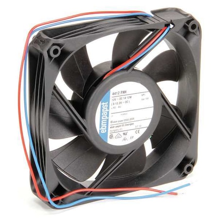 Ebm-Papst 4412FNH - Axial Fan, Square, 12 V DC, Fiberglass Reinforced Plastic, 4 11/16 in W.