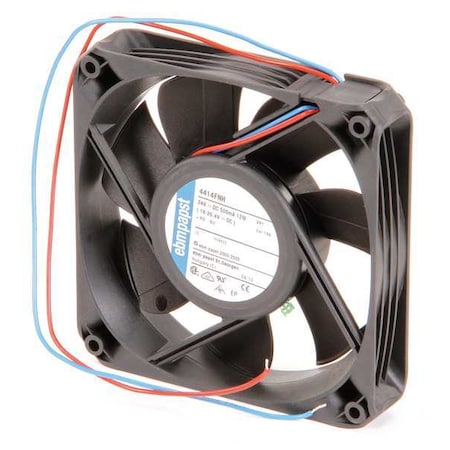 Ebm-Papst 4414FNH - Axial Fan, Square, 24 V DC, Fiberglass Reinforced Plastic, 4 11/16 in W.