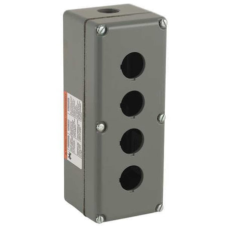Schneider Electric 9001KY4 - Push Button Enclosure,30mm,4 Holes,Alum