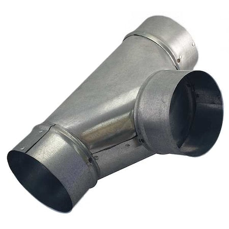 Greenseam GRFTJ7GA24 - Round Duct Tee, 7 in Duct Dia, Galvanized Steel, 24 ga GA, 14 1/2 in W, 14-1/2" L, 11 in H