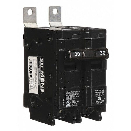 Siemens B230H - Miniature Circuit Breaker, BL Series, 30 A, 2 Pole, 120/240 V AC, 22k A at 120/240 V AC