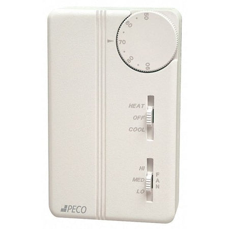 Peco TA167-007 - Fan Coil Thermostat, Electronic, Analog