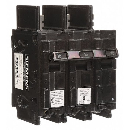 Siemens BQ3B015H - Miniature Circuit Breaker, BQH Series, 15 A, 3 Pole, 240 V AC, 22k A at 240 V AC