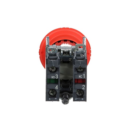 Schneider Electric XB4BS8445 - Emergency Stop Push Button, 22 mm, 1 NO/1 NC, Red