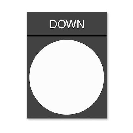 Schneider Electric ZBY2308 - Legend Plate,Down,Wht/Blk/Red,Rectangular