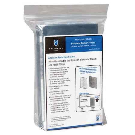 Friedrich KWCFM - Filter Pad, 10.5 in H, 17.5 in W, PK3