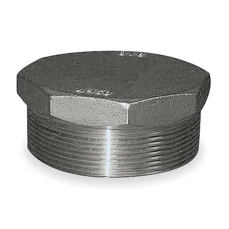 60HP112N020 - 2 in Hex Plug, 316 Stainless Steel, MNPT, Class 150, 37 mm Length
