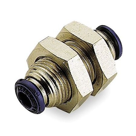 Aignep Usa 88050-05 - Push-Fit Union Fitting, Push-to-Connect x Push-to-Connect, 5/16 in Tube OD, Metal, 5 PK