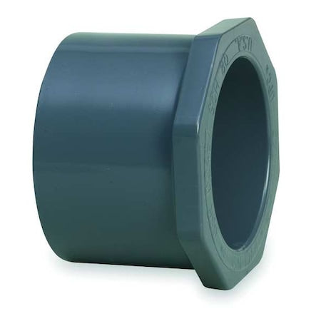 837-168 - PVC Reducing Bushing, Spigot x Socket, 1 1/4 in x 1 in Pipe Size