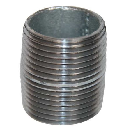 6P821 - 1" MNPT Close TBE Galvanized Steel Pipe Nipple Sch 40