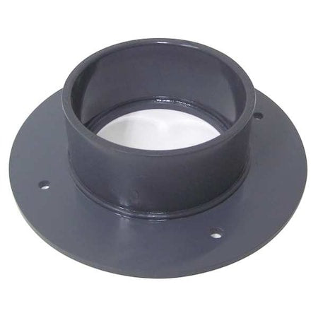 Plastic Supply PVCF04 - Flange Adapter, 4 in Duct Dia, Type I PVC, 8-1/2" L, 3-1/4" H