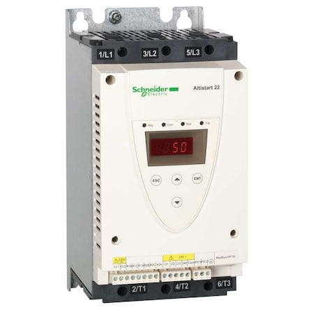 Schneider Electric ATS22D47S6U - Soft Start, 208-600 VAC,47 A,3 Phase