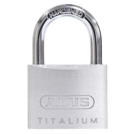 Abus 64TI/40 KA - Lockout Padlock, Keyed Alike, Aluminum, Silver, 7/8 in Shackle Height, 1 9/16 in Body Width