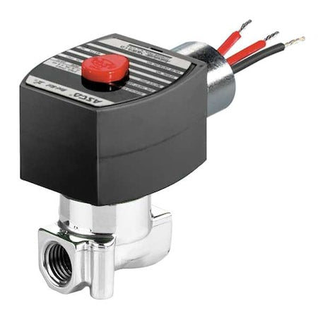 Asco EF8262H007 - Solenoid Valve, 2-Way, 2-Position, Normally Closed, 1/4 in Pipe Size, 120 V AC, High Flow, NBR