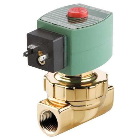 Asco SU8220G406 - Solenoid Valve, 2-Way, 2-Position, Normally Closed, 1/2 in Pipe Size, 120 V AC, Diaphragm, Piston