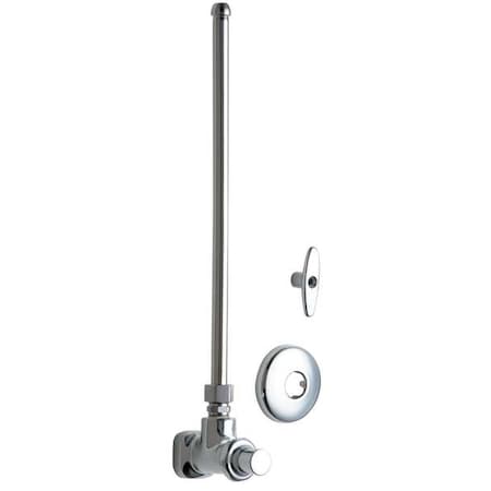 Chicago Faucet 1006-ABCP - Water Supply Stop,Brass,Multi-Turn,1/2"