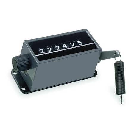 Dayton 6X596 - Counter, Mechanical, Color: Black