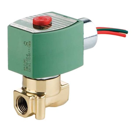 Asco 8263H240LT - Solenoid Valve, 2-Way, 2-Position, Normally Closed, 1/8 in Pipe Size, 120 V AC, Cryogenic, Brass