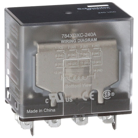 Schneider Electric 784XDXC-240A - Socket, General Purpose Relay, Square, 15 A, 14 Pins, Faston Connector