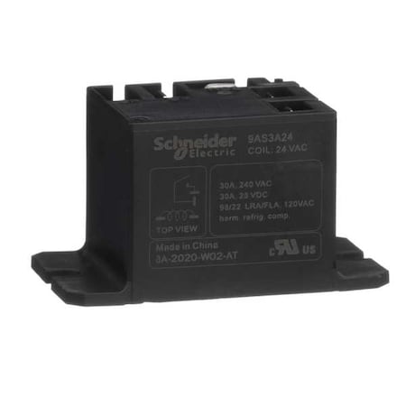 Schneider Electric 9AS3A24 - Panel Flange, Enclosed Power Relay, 30 A, 4 Pins, Faston Connector