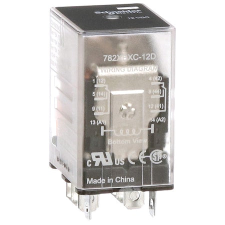 Schneider Electric 782XBXC-12D - Socket, General Purpose Relay, Square, 15 A, 8 Pins, Faston Connector