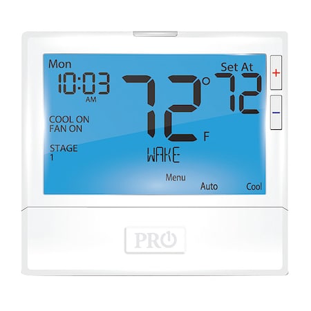 Pro1 Iaq T855SH - Low Voltage Thermostat, 7 or 5-1-1 Programs, 4 Heat Pump or 2 Conventional H, 2 C, 24 VAC