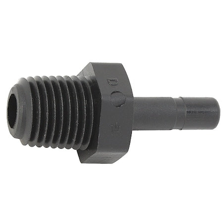 Trueseal FB6TMC6 - Push-Fit Adapter Fitting, 3/8 in Tube Size, PVDF, Black