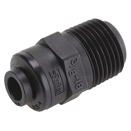 Trueseal FB4MC2-HBLK - Push-Fit Adapter Fitting, 1/4 in Tube Size, PVDF, Black