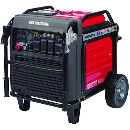Honda EU70001AN - Portable Generator, Gasoline, 5,500 W Rated, 7,000 W Surge, Electric, Recoil Start, 120/240 V AC