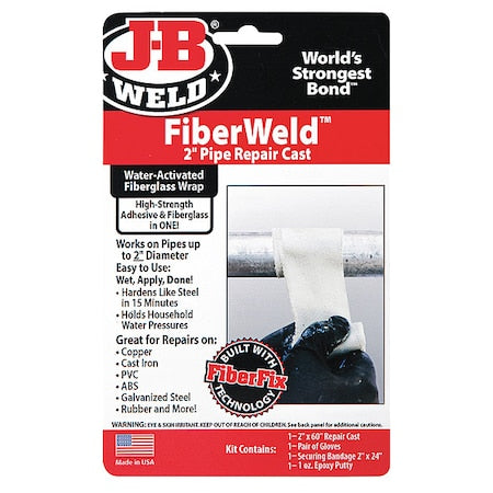 J-B Weld 38260 - Pipe Repair Kit,2"W x 5'L,White