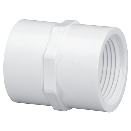 Westlake Pipe & Fittings 430007BC - Coupling,PVC,3/4 in,FNPT,SCH 40,White