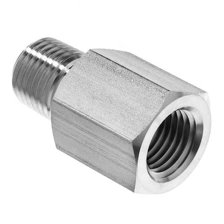 ZUSA-PF-8746 - Adapter, Stainless Steel, 316, 1/8 in x 1/8 in, Female NPT x Male BSPP, 6,500 psi