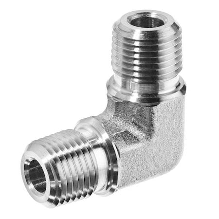 ZUSA-PF-7879 - Stainless Steel 90-° Elbow Fitting, 1/4 in NPT Male x 1/4 in NPT Male, 7,500 psi Max Pressure