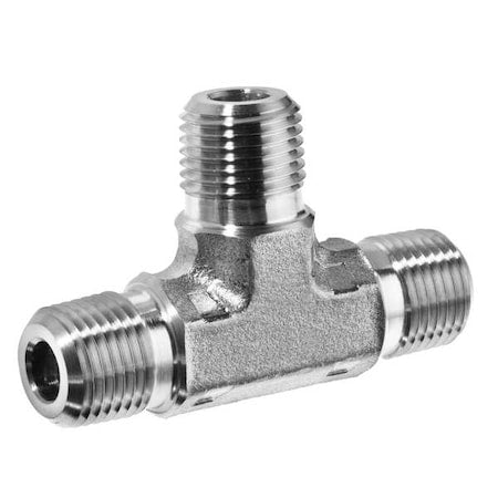 ZUSA-PF-7890 - Male Tee, 304 Stainless Steel, 1/8 in NPT Threads, 9,400 psi Max Pressure
