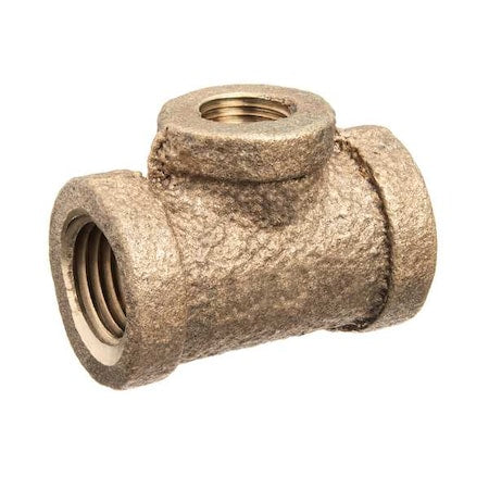 ZUSA-PF-10489 - Reducing Branch Tee Brass Brass Class 125 Pipe Fittings, 2 1/2 in Female NPT X 1 1/2 in Female NPT