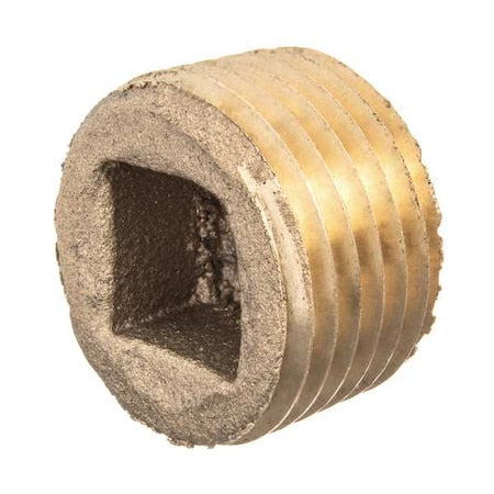 ZUSA-PF-10564 - Brass Square Socket Plug, Male NPT