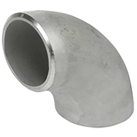 4381014270 - 90° Long Radius Elbow, 316 Stainless Steel, 3 in, Schedule 10, Butt Weld