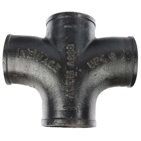 221878 - Sanitary Cross No-Hub Sanitary Cross, 8" Pipe, Female Socket, Cast Iron, 0 psi
