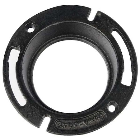 222980 - Round Closet Flange Pipe Flange, 4" Pipe, Flanged x Slip-On, Cast Iron