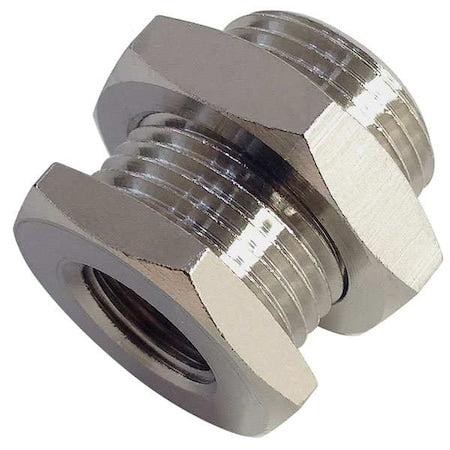Legris 0920 00 10 - Female x Male Bulkhead Connector Brass Bulkhead Connector, 1/8 in Female BSPP X 16 mm Male Metric