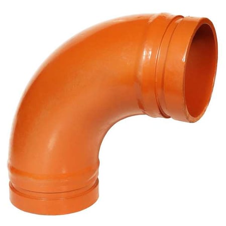Gruvlok 0390116887 - Ductile Iron,90 Long Radius Elbow,4"x4"