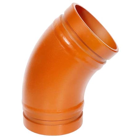 Gruvlok 0390015238 - Ductile Iron, 45 Elbow, 6 in x 6 in