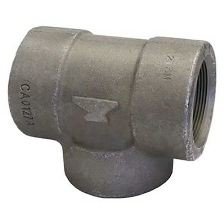 Anvil 0361120405 - Tee Tee, 1-1/2" Pipe, FNPT, Black Forged Steel, Class 3000