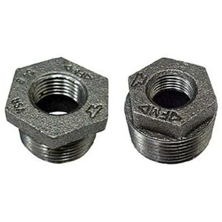 Anvil 0319907200 - 1-1/4" MNPT x 3/8" FNPT Galvanized Hex Bushing