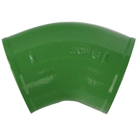 ZFB220614 - 45 Degrees Bend 1/8 Bend, 6" Pipe, Female Socket, Cast Iron, 0 psi