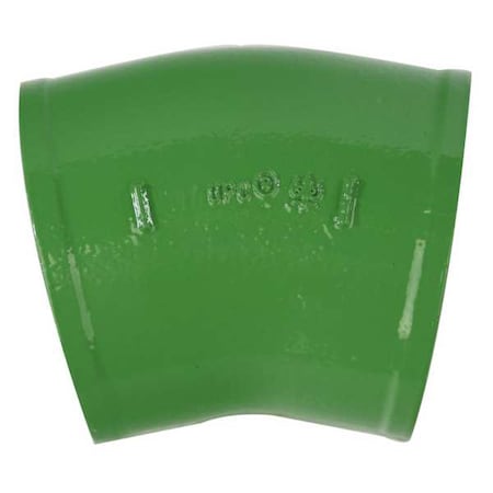 ZFB220682 - 22.5 Degrees Bend 1/16 Bend, 4" Pipe, Female Socket, Cast Iron, 0 psi