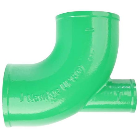 ZFB220275 - 90 Degrees Bend 1/4 Bend With Heel Opening Extended, 3" Pipe, Female Socket, Cast Iron, 0 psi