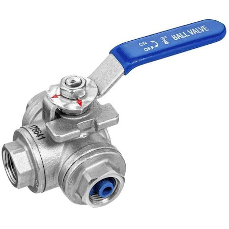 Usa Industrials ZUSA-VLV-167 - Manual 3-Way Ball Valve,1",304 SS